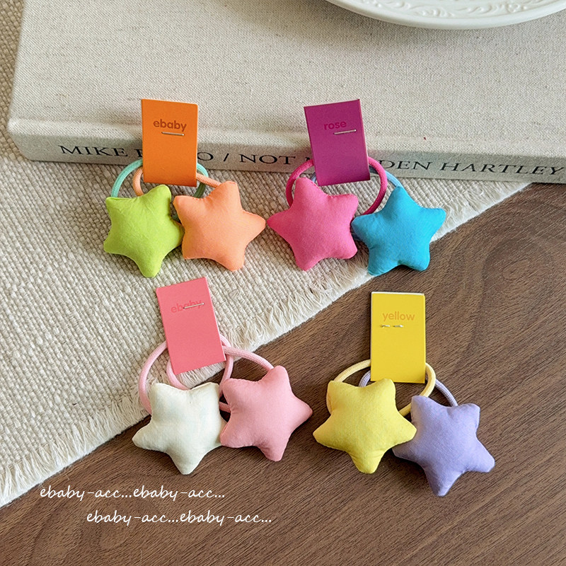 新儿童布艺星星发饰皮筋小女孩发绳发圈扎双马尾头绳可爱宝宝头饰,淘宝优惠券,粉丝福利购,淘宝优惠卷