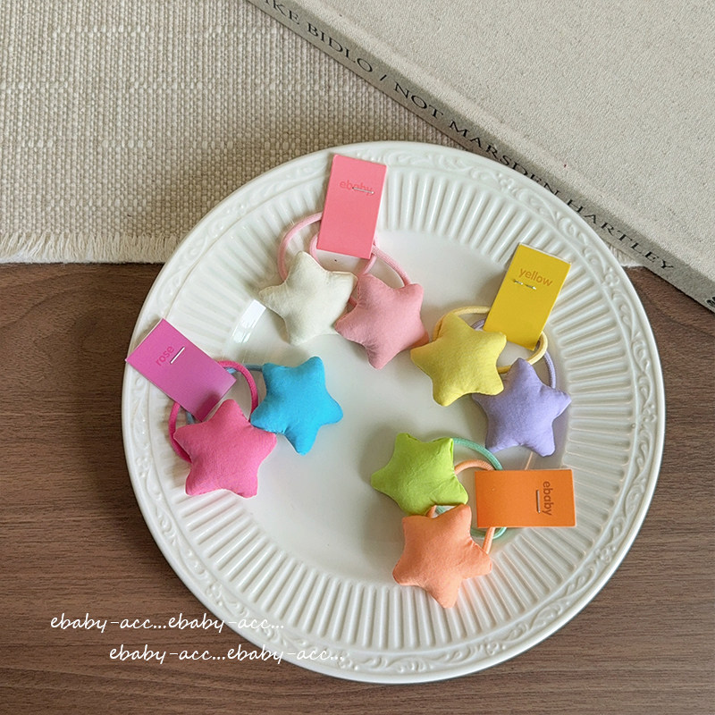 新儿童布艺星星发饰皮筋小女孩发绳发圈扎双马尾头绳可爱宝宝头饰,淘宝优惠券,粉丝福利购,淘宝优惠卷