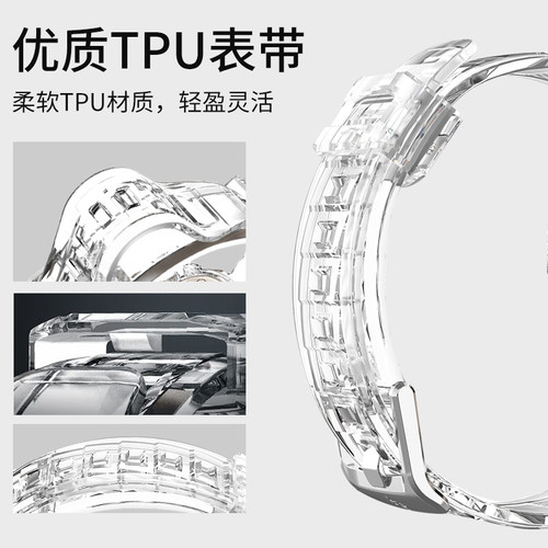 Spigen 适用苹果Apple Watch Ultra2/3手表保护壳Ultra透明保护套49mm户外防摔TPU防滑表带外壳一体软壳高档 - 图3