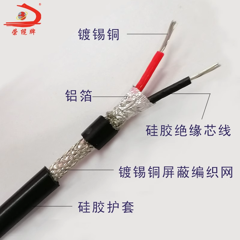 国标镀锡铜芯硅胶屏蔽线YGCP 2 3 4 5 6 8芯 耐热耐高温200度抗冻,淘宝优惠券,粉丝福利购,淘宝优惠卷