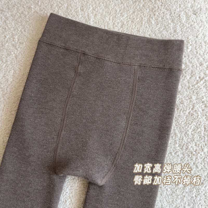 女童加绒加厚打底裤带袜套拉布布一体绒黑色白色连裤袜外穿堆堆袜,淘宝优惠券,粉丝福利购,淘宝优惠卷