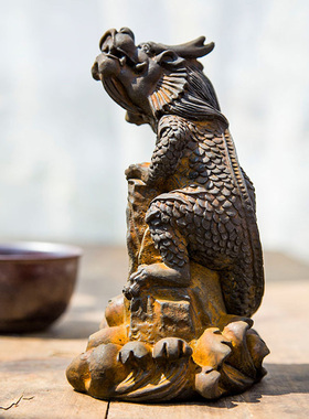 创意神兽蚣蝮避水兽摆件茶宠装饰