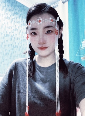 新款镀银流苏发饰头饰蒙古袍配饰婚礼演出订婚敬酒服配饰蒙古元素