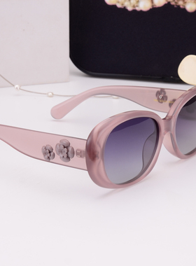 韩版偏光花朵大框女太阳镜修脸