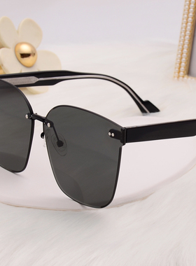 偏光圆形无框男女太阳镜