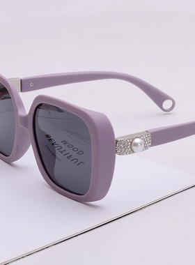 kouqi带钻墨镜女潮时尚黑色防晒