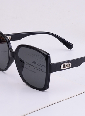 复古红色方形尼龙偏光女款墨镜