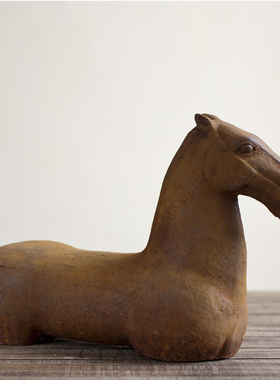 法国新中式风复古做旧铸铁摆件