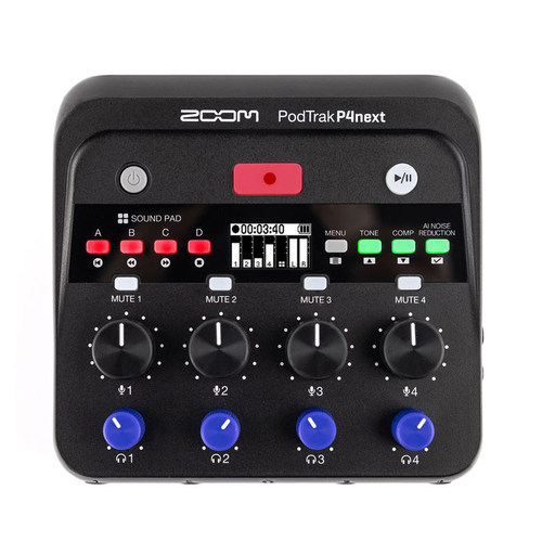 ZOOM PodTrak P4next 播客控制台直播录音手机K歌 - 图2
