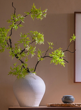 仿真绿植盆景复古禅意茶室摆件