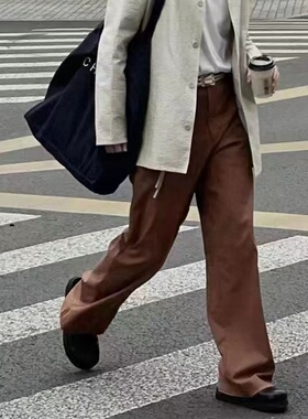 细腰带简约休闲辣妹男士小众韩版