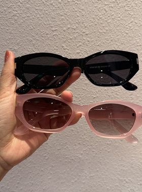 韩系复古猫眼墨镜2025新款