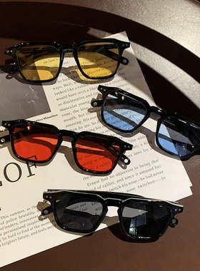 复古韩版新款小方框米钉蹦迪同款