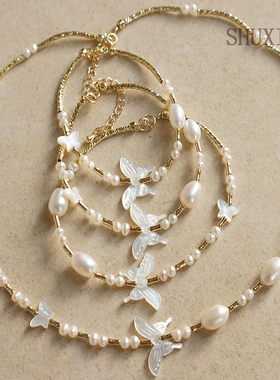 舒晓集贝壳珍珠女项链