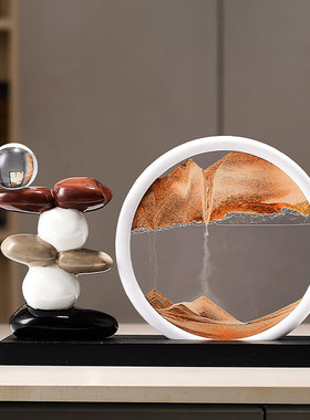 创意艺术时来运转流沙画装饰摆件