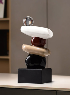 艺术石头时来运转装饰摆件