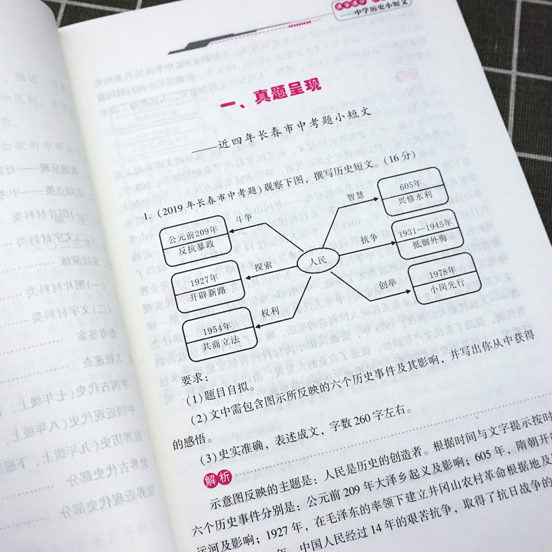 新版速答满分妙笔生花中学历史小短文吉林教育出版初中历史故事历史作文素材长春市历史中考题历史小短文训练练习题 - 图1