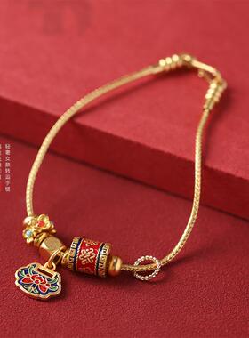 国潮复古典雅好运女士如意坠手链 小众个性多款配饰百搭气质手链
