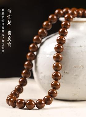 原创菩提原籽高端紫金鼠菩提手串光珠男实心籽绕指柔文玩佛珠手串