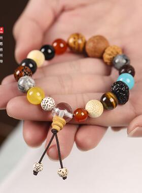 禅意古风【多宝十八籽】原创菩提盘玩玉石手串文玩手捻绕指柔手持