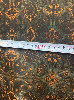 古堡金纹新中式国风香云纱人丝提花布料 优雅复古缎面裙旗袍面料