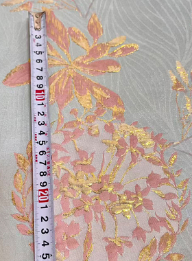 马卡龙色提花金丝立体浮雕面料