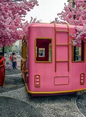 老爷车大型巴士商场移动影视道具