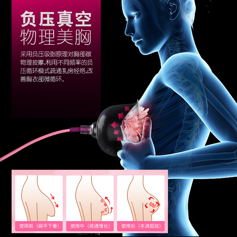 美诺奇健康生活馆无线丰胸仪器胸部按摩器丰乳器女美容院电动吸杯内衣下垂立挺碧波0
