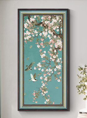 简美玄关美式入户装饰画肌理挂画