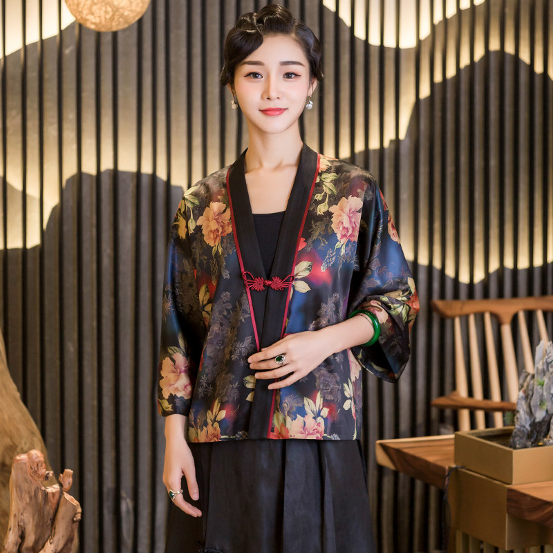 华族经典唐装汉服上衣女中国风禅意改良日常旗袍百搭外披外套女秋