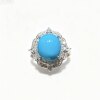 Natural American Sleeping Beauty Blue Pine Egg Ring