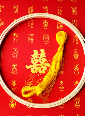 苏绣盘金绣DIY材料包百喜图刺绣手工初学盘金线丝线套件