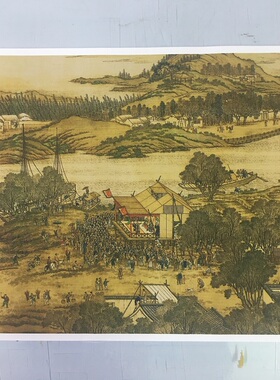 1:1高清复制版 清院本清明上河图 宣纸 35.6X1169.8十大名画 现货