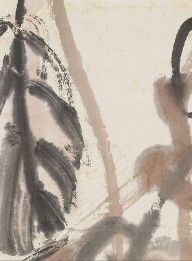 齐白石红藤鸜鵒鸲鹆八哥国画花鸟高清微喷复制客厅装饰挂轴画册