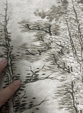 名画复制品龚贤图写意水墨山水画立轴竖幅国画艺术微喷临摹装饰画