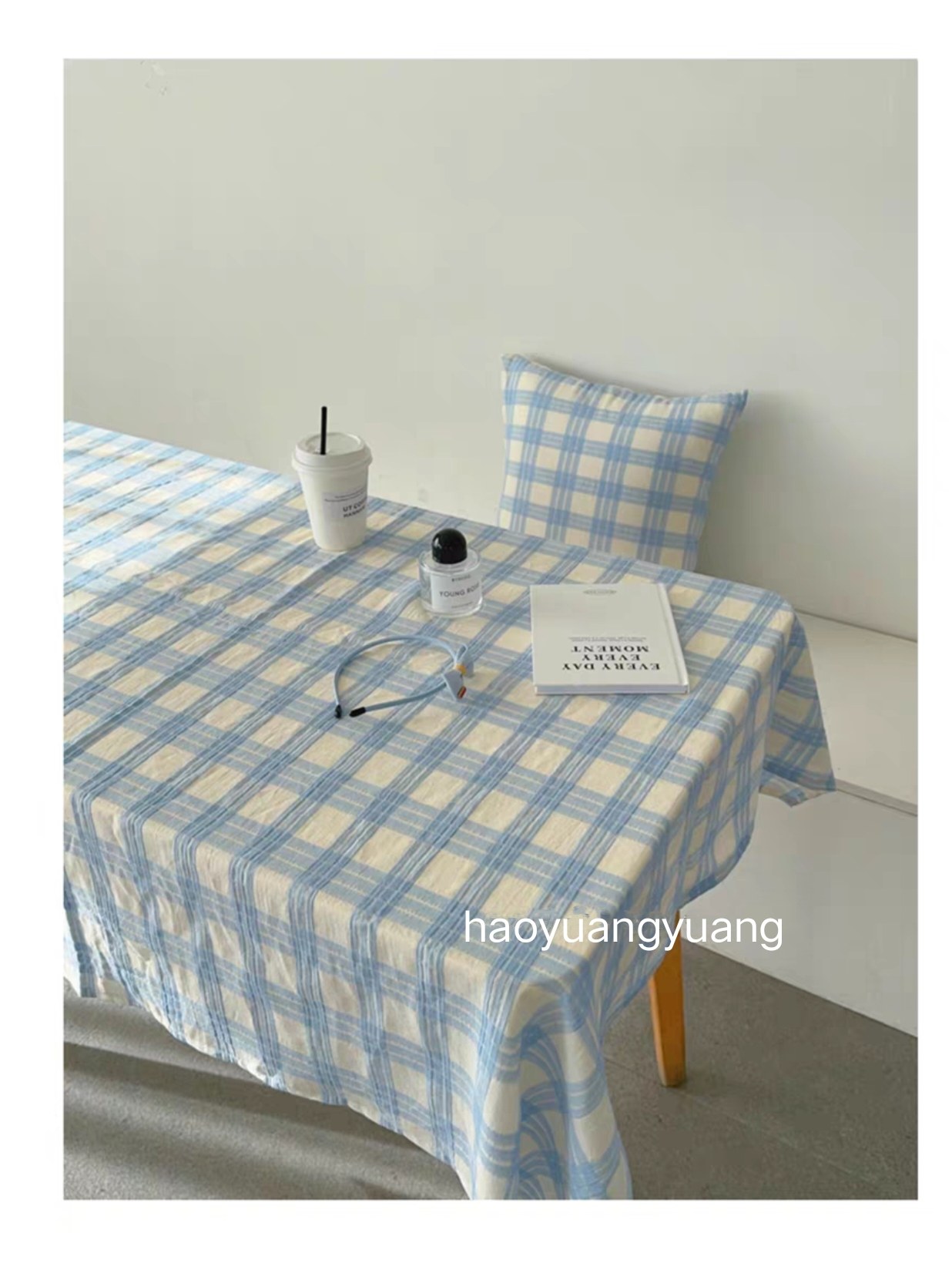 奶呼呼~ins奶蓝格桌布盖布餐桌书桌拍照背景布茶几定制,淘宝优惠券,粉丝福利购,淘宝优惠卷