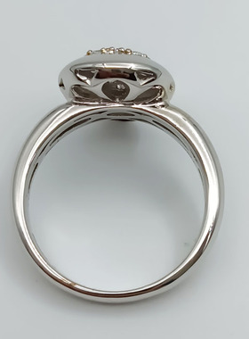 铜镀白金水滴型项链耳环戒指套装