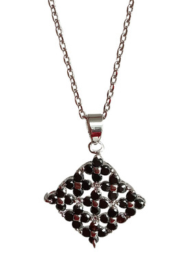 铜镀白金项链奥地利水晶雪花吊坠