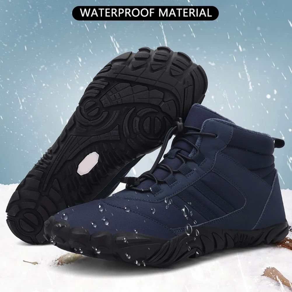 2023 Winter Booties Men Snow BareFoot Casual Shoes Outdoor W - 图1