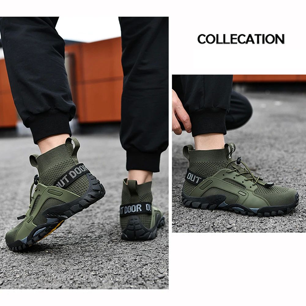 Trekking Mountain Boots Anti-Skid Hiking Sneakers High-Top B-图0