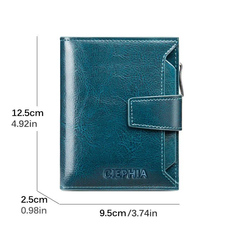 Fahion Women Genuine Leather Wallet RFID Blocking Short Mult - 图3