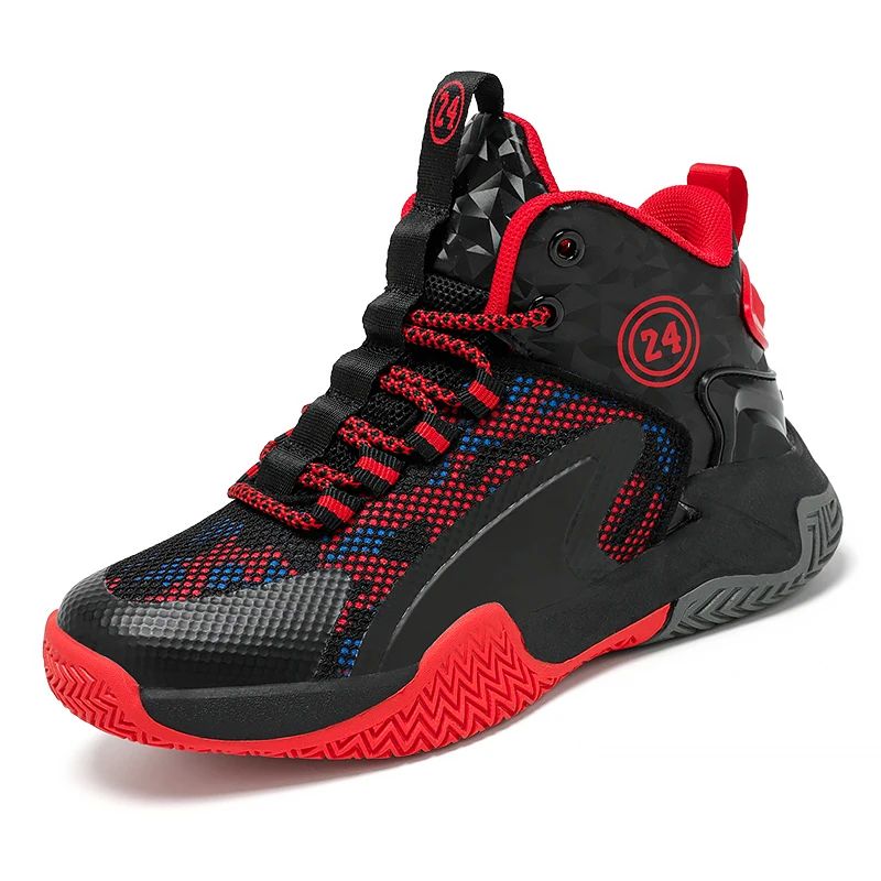 Children's Basketball Shoes Boys' Sports Shoes Breathable No-图2