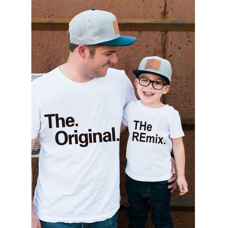 The Original Remix Family Matching Outfits Daddy Mom Kids T- - 图0