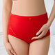 Big red high-waisted maternity underwear for the year of birth, women's adjustable waist red bottoms, belly-supporting maternity underwear