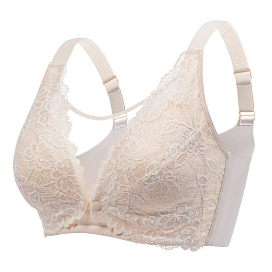 Fat pregnant mother plus size large cup push-up no wire mulberry silk latex cup nursing bra maternity bra thin section