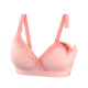 Pure cotton front-button wire-free push-up nursing bra