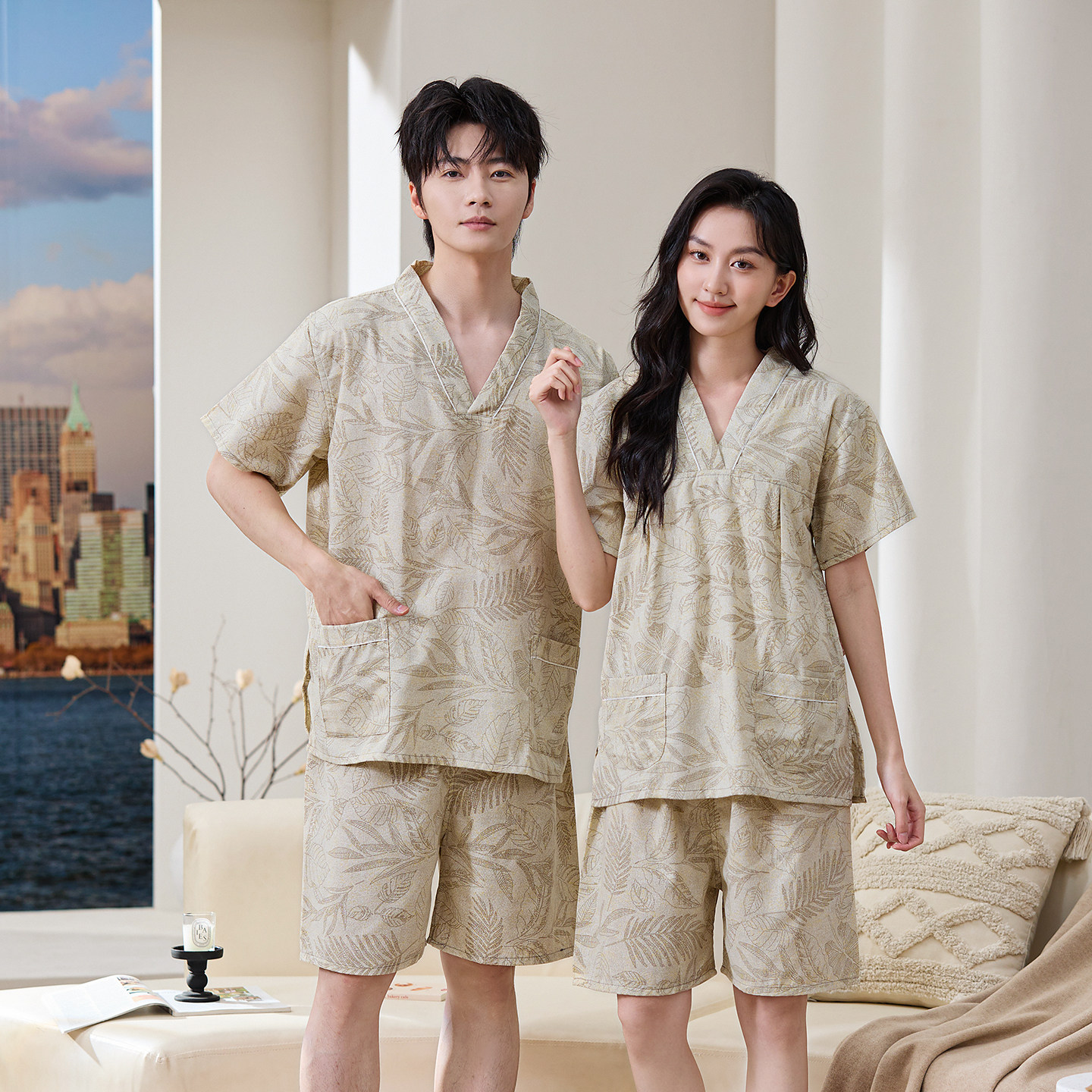 汗蒸服2025新款纯棉女胸部双层男款桑拿按摩服情侣大码浴服家居服,淘宝优惠券,粉丝福利购,淘宝优惠卷