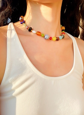 多宝石串珠{鱼耳Museum}天然石