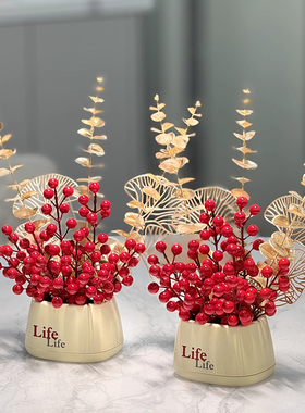 仿真花绢花桌面装饰花卉小盆栽