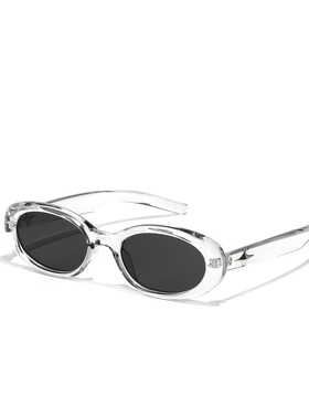 2024新款复古太阳眼镜椭圆形眼镜星星款小红书街拍达人同款墨镜女